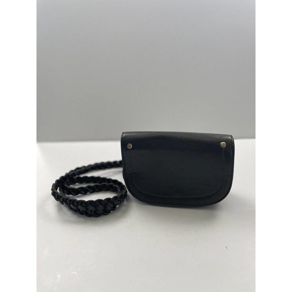 Anthropologie Green Vegan Leather Belt Bag Crossbody Saddle Bag